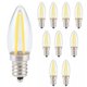 thumbnail image 1 of TUMALL 10 bombillas LED pequeñas E12 de filamento largo, regulables, 1,5 W, CA 110 V, HD, nuevo (predeterminado), 1 of 8