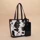 thumbnail image 4 of Bolso de hombro de cuero PU con estampado retro para mujer, bolsos de cubo informales (vaca) Tmvgtek Para estrenar, 4 of 9