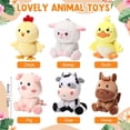 thumbnail image 3 of XC 6 Pcs Mini Plush Farm Animals Bulk 4 Inch Cute Stuffed Animals Plush Horse Cow Pig Sheep Duck Chick for Baby Shower Birthday Gift Farm Themed Party Prizes Easter Stuffers, 3 of 6