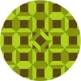 thumbnail image 1 of Ahgly Tapis Rond Lavable en Machine Intérieur Transitionnel Vert Olive, 4 Pieds Rond, 1 of 7