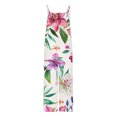 thumbnail image 5 of Women's Loose Sleeveless Jumpsuits Various Flower Print Adjustable Spaghetti Strap Stretchy Long Pant Romper Jumpsuit with Pockets, 5 of 5