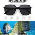 thumbnail image 5 of Fozono Square Aviator Sunglasses for Women Men, Retro Trendy Shades with UV Protection, 5 of 6