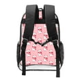 thumbnail image 2 of Easygdp pink Scarf bear Clear Backpack, Transparent Bookbag for School for Women Men, Capacity Clear Bag for College, Travel, 2 of 7
