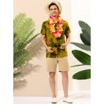thumbnail image 3 of Unique Bargains Men's Geometric Printed Short Sleeves Button Shirt, 3 of 6