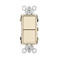 thumbnail image 1 of Legrand radiant RCD33LACC6 15 Amp Combination 2in1 Decorator Rocker Light Switch Two 3Way Switches Light Almond 1 Count, 1 of 6