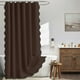 thumbnail image 1 of XmhyTop-A Cortina de ducha de lino, estilo bohemio, moderna, para baño, 180 x 200 cm, 1 pieza, elegante y duradera, para el baño del hogar, color marrón., 1 of 5