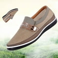 thumbnail image 4 of iOPQO Men's casual shoes Soft Casual Hollow Shoes Summer Shoes Slip On Breathable Men's Mesh Bottom Shoes Men's Casual Shoes 1133 FASHION Men's Summer Hollow Beige 39, 4 of 7