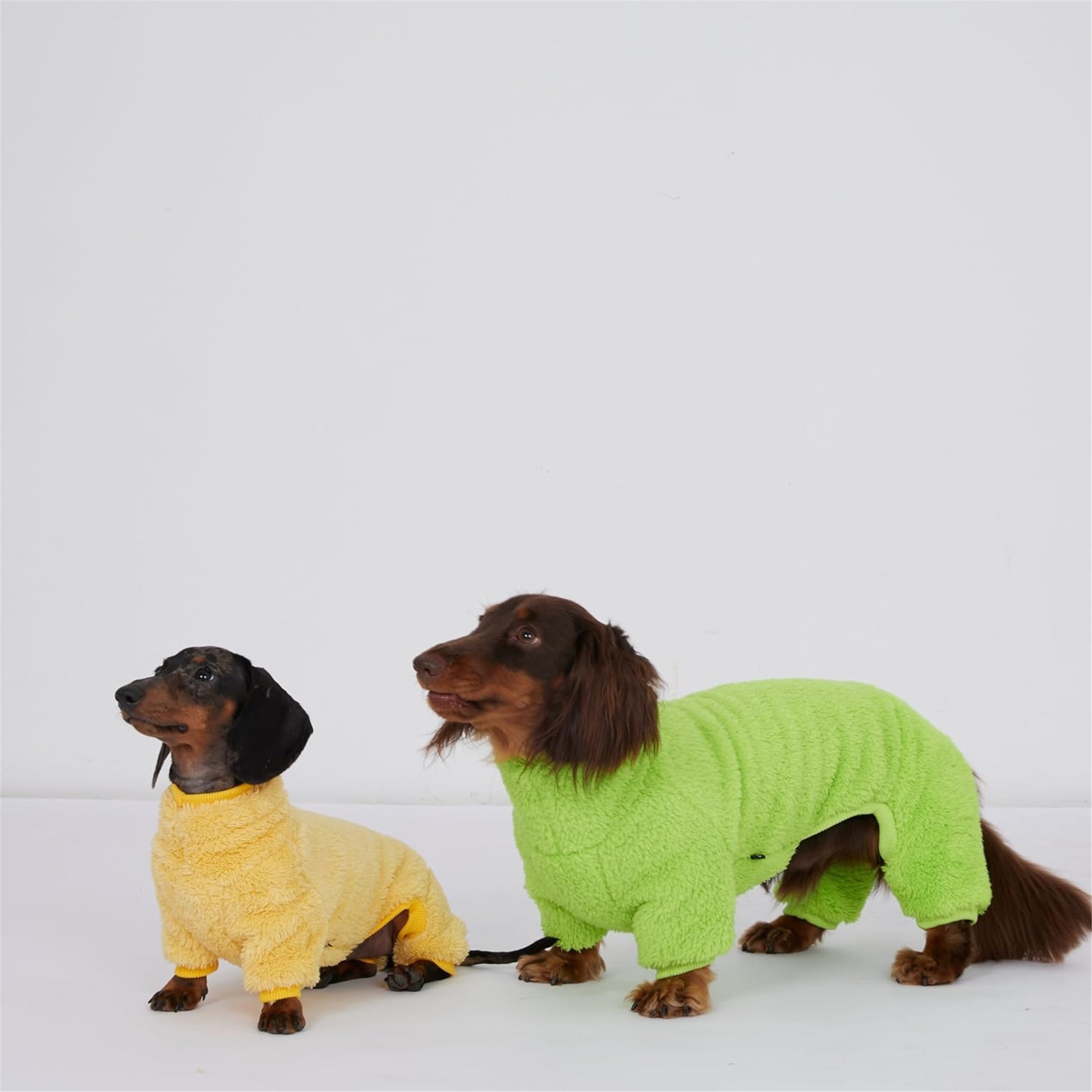 UOSIA Dachshund Dog Fleece Jumpsuit Turtleneck Sweater, Suitable for Dachshunds, Winter Dog Pajamas