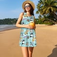 thumbnail image 3 of Xecao Robes d'Été pour Femmes Décontractées Robes de Plage Sans Manches T-Shirt Robe Évasée avec Poches, 3 of 7