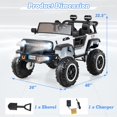 thumbnail image 3 of OLAKIDS 24V Ride on Car, 4WD/2WD Switchable 2 Seater Electric Vehicle Truck Jeep with Remote Control, Music, USB, MP3, Battery Powered Toy for 3+ Kids Toddler Boys Girls, 3 of 10