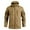 Khaki_004, variant on Domuza Softshell Jacket for Men Fleece Lined Waterproof Windbreaker Hooded Jacket Winter Warm Relaxed Fit Hiking Travel Coat with Pocket Gray L