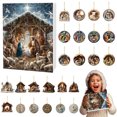 Darzheoy Advent Puzzle 2025, Nativity Advent Calendar Ornaments 2025