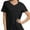 Black, variant on Women's Ultra-Soft V-Neck Short Sleeve Trendy Casual T-Shirt