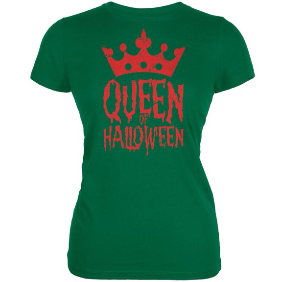 Halloween Queen Of Halloween Kelly Green Juniors Soft T-Shirt - 2X-Large