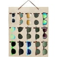 thumbnail image 2 of Felt Sunglasses Organizer 15-Slot Wall Hanging Sunglasses Storage Bag Eyewear Display Holder Stand Rectangle Polyester BurlyWood Color Eyeglass Container（19.6x15.7inch）, 2 of 5