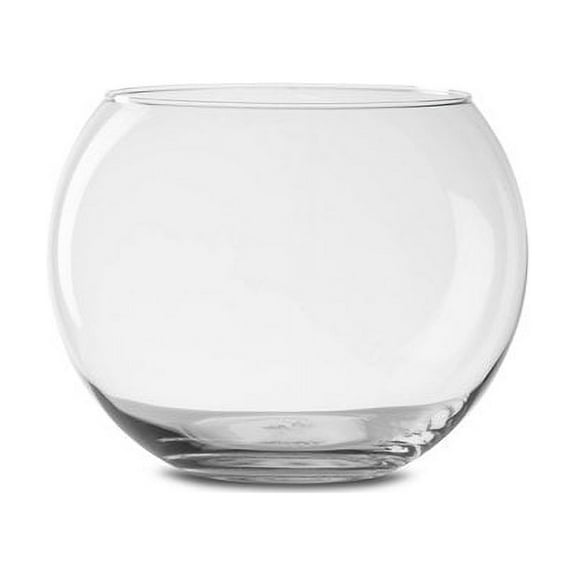 Libbey Clear Glass Bubble Ball Floral Vase, 12"