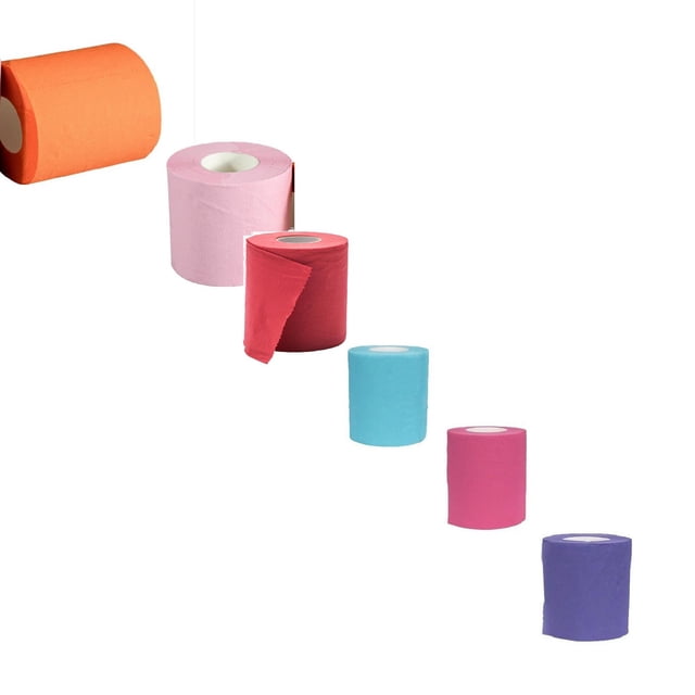 CHENMEI Papier Hygiénique Coloré Multicolore Drôle Nouveauté Papier Hygiénique Durable et Doux pour la Maison le Camping le Voyage