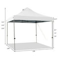 thumbnail image 3 of Costway 10' x 10' Portable Pop Up Canopy Event Party Tent Adjustable W/Roller Bag White, 3 of 11