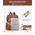 thumbnail image 4 of BOSTANTEN PU Leather Laptop Backpack for Women Designer Travel Backpack with Laptop Compartment Ladies Computer Shoulder Bags, 4 of 6