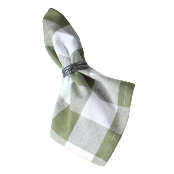 Buffalo Check Sage Napkins - Set of 6 - Home Collections by Raghu