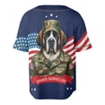 thumbnail image 2 of Happy Father's Day Honoring Veterans Saint Bernard in Army Uniform All Over Print 3D Baseball Shirt St Dog Lover Softball Sport - 13007, 2 of 6