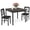 Gray, variant on Furnibear 3-Piece Dining Table Set Wooden Square Kitchen Table for 2 People for Kitchen Dining Room, Brown