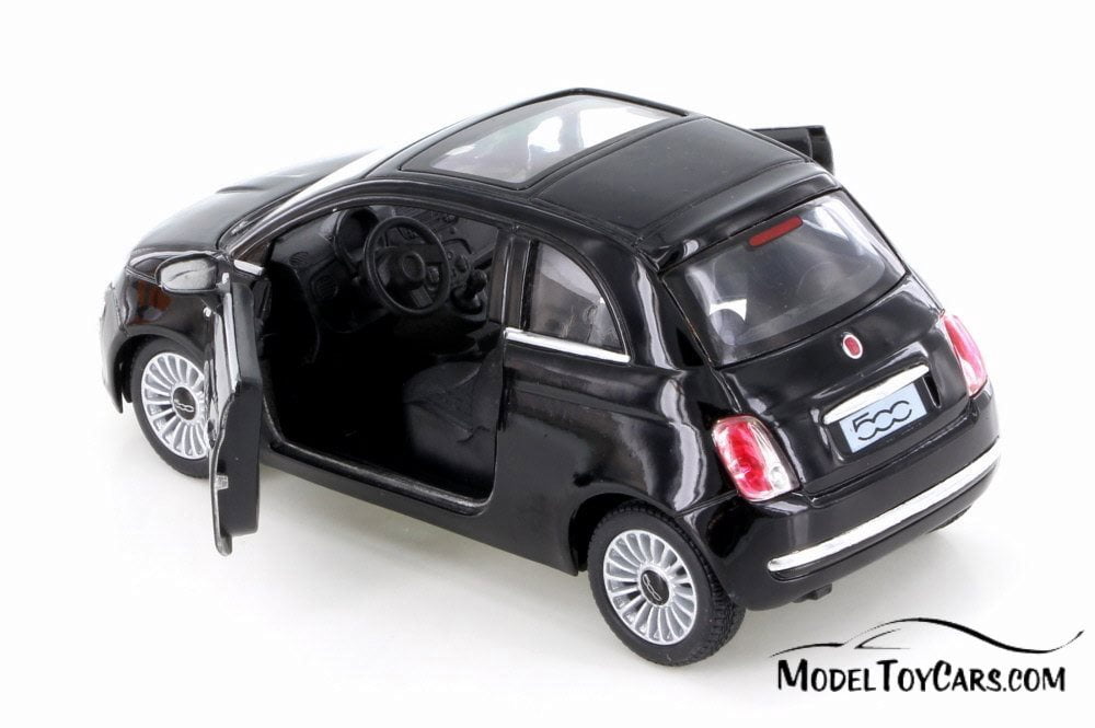 FIAT 500 BLACK CAR MODEL - WORLD MOTORS - 1:43 SCALE NO BOX