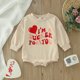 thumbnail image 3 of Gibobby Pañalero de algodón Bebé Niños Niñas Día de San Valentín Manga Larga Impresiones Recién Nacido Sudadera Monos(Beige, 3-6 Meses), 3 of 5