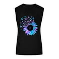 thumbnail image 3 of DPTALR Women Letters Printing Sleeveless O-Neck Vest Tank Shirt Tunic Blouse Tops, 3 of 4