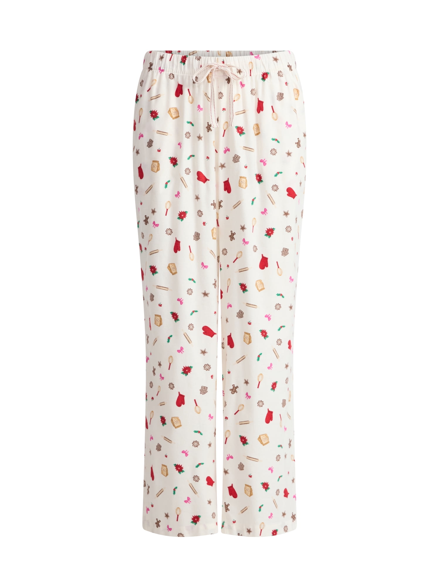 Joyspun Women's Flannel Sleep Pants, 30'' Inseam, Sizes XS-3X