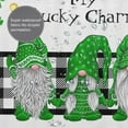 thumbnail image 6 of JOOCAR St.Patrick's Day Shower Curtain, Spring Cute Gnome Bathroom Shower Curtain, Falling Clovers Leaves with Green Elf on Black and White Buffalo Check Plaid Cloth Shower Curtain 72X72 inch, 6 of 6