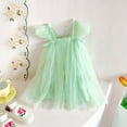 thumbnail image 4 of Toddler Girls' Dresses Fly Sleeve Butterfly Tulle Lace Dance Party Princess Dresses Clothes for Girls Size 6-7T, 4 of 5