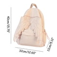 thumbnail image 3 of HJYCHN Girl Backpack Wing Decor Solid Color Daypack Back to School Supplies for Kids Lightweight School Backpack for Boys Light Pink, 3 of 4