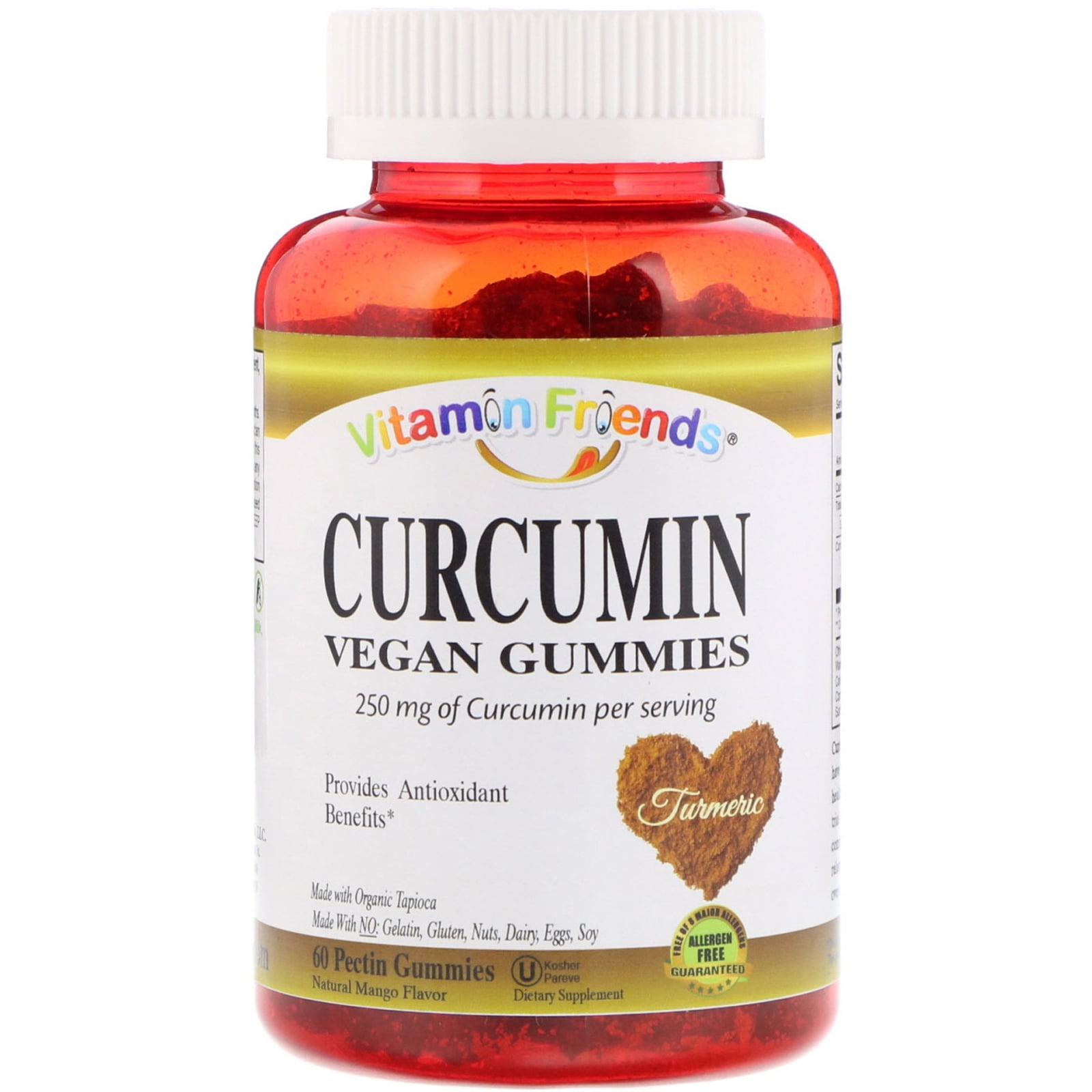 Vitamin Friends Curcumin Vegan Gummies Natural Mango Flavor 60 Pectin