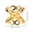 thumbnail image 2 of CTIRCHIU 50pcs Ornament Topper Caps Golden Copper Double Sided Hollow Design for, 2 of 8