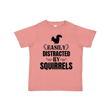 

Inktastic Easily Distracted by Squirrels Gift Toddler Boy or Toddler Girl T-Shirt