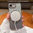 thumbnail image 4 of for iPhone 16e 6.1" 2025 Magnetic Kickstand Case, Compatible with Magsafe Bling Glitter Diamonds Rhinestone Ring Holder Camera Lens Protector Girls Woman Cute Cover for iPhone 16e, Purple, 4 of 6