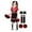 Red, variant on GYRATEDREAM Zombie Halloween Cheerleader Costume, Girls Scary Cheerless Costume, Kids Dead Cheerleading Outfit for Halloween Role Play Themed Parties 6-12T