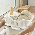 thumbnail image 4 of HONITANO Dish Racks White PP Household Dish Rack with Compact Design 1Set, 4 of 7