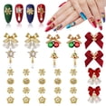 thumbnail image 1 of Abalorios navideños TOROKOM para decoración de uñas, 32 unidades, con diamantes de imitación 3D, 1 of 7