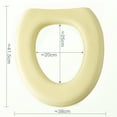thumbnail image 2 of Etiqueta engomada de la almohadilla de la cubierta del asiento del inodoro, almohadilla suave del cojín del asiento del inodoro Universal con diseño autoadhesivo para el baño, 2 of 6
