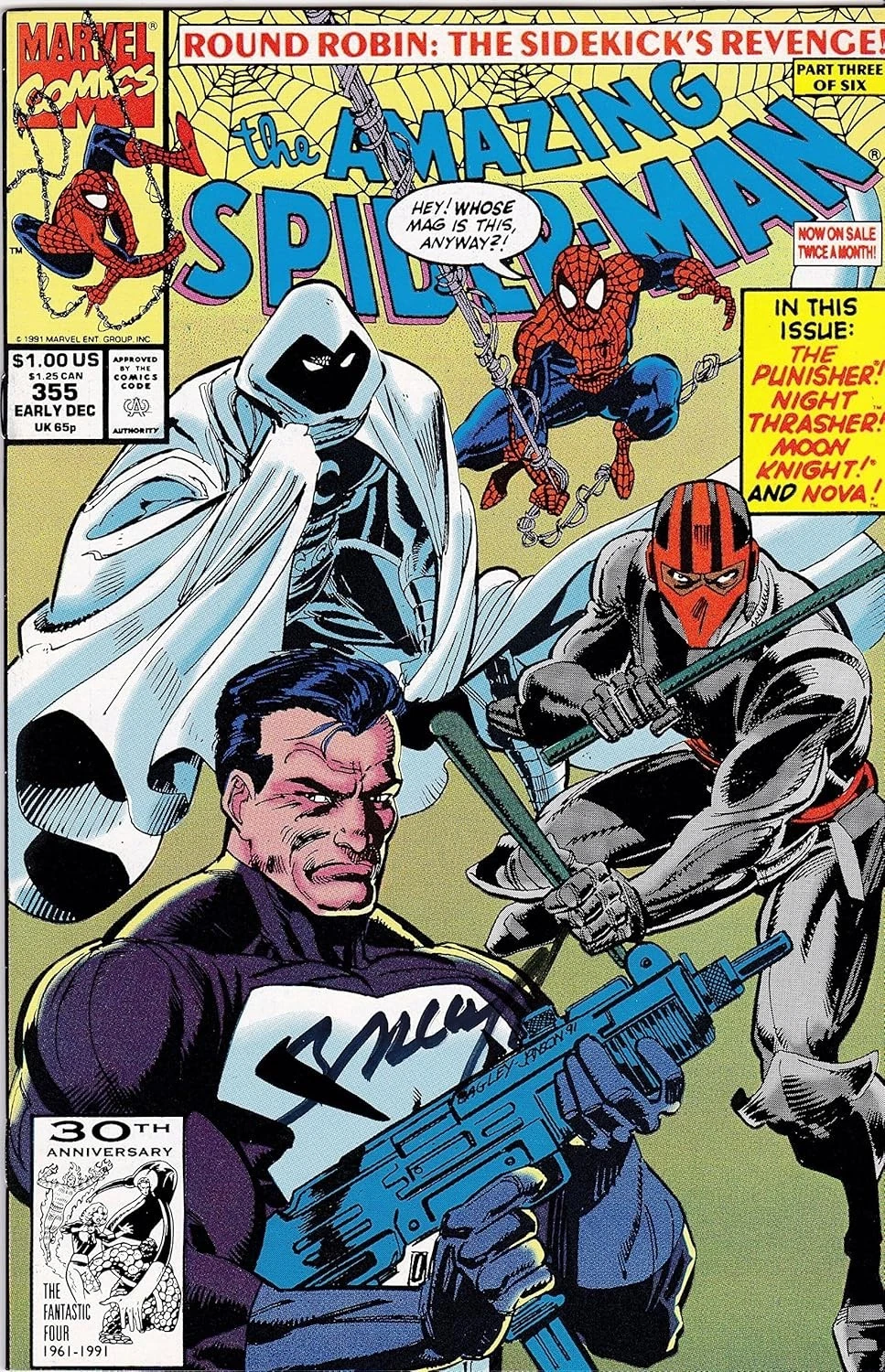 Amazing Spider-Man #355 Signed by Mark Bagley VERY FINE