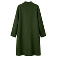 thumbnail image 7 of uublik Trench Coat Women Army Green Long Sleeve Elegant Classic Overcoat Fall Winter Clothing, 7 of 7