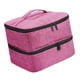 thumbnail image 3 of Bolsa de transporte, bolsa de almacenamiento, estuche organizador de esmalte de uñas de viaje, bolsillo con cremallera para maquillaje rojo violeta, 3 of 8