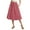 06 Brick Red, variant on Gleelist Womens Midi Skirts with Pockets A-Line Casual High Waist Elastic Western Flowy Skirts for Women S-XXL