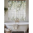 thumbnail image 4 of Green Living Room Curtains 2 Panel, Eucalyptus Leaves Cafe Window Treatment, Extra Long Farmhouse Bedroom Bathroom Kitchen Curtains Drapes 104"x72", 4 of 6