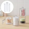 thumbnail image 5 of Acrylic Cotton Pad Storage Box, 10.5x6.8cm Round Transparent Organizer for Bathroom & Vanity, Small Item Holder, 5 of 5