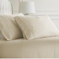 thumbnail image 3 of Noble Linens 4-Piece Striped Embossed Sheet Set, 3 of 4