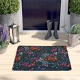 thumbnail image 2 of Pioneer Flower Floral Print Flannel Non Slip Door Rugs,Washable Door Mats Indoor,Decorative Door Mats,Dirt-Resistant and Absorbent Doormat for Entrance,Bedroom,Kitchen,Bathroom,31.5"x17", 2 of 4