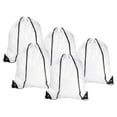 thumbnail image 1 of Unique Bargains 42x34cm Nylon Drawstring Bag Bulk Storage Cinch Backpack Sack, White 10 Pack, 1 of 5